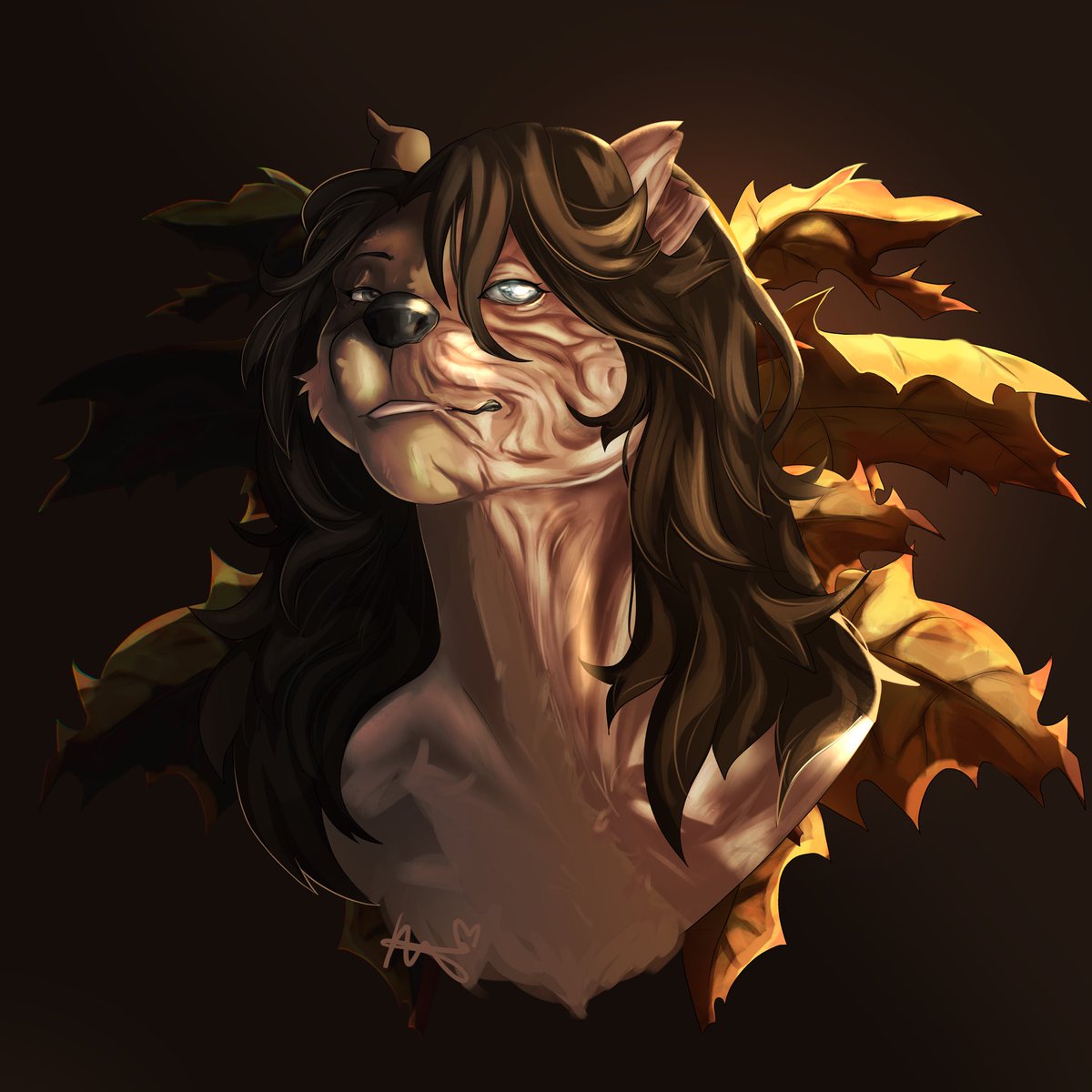 Painted headshot piece for someone on discord 

#furry #furryartwork