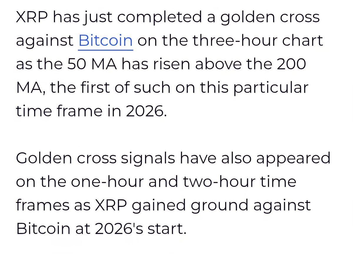 🚨 🚨 🚨 🚨 🚨: XRP Completes Golden Cross Against Bitcoin, $3 Price Next?  📃 🪙 💰 🇺🇸 BULLISH 🔥 🔥 🔥 🔥 🔥 #XRP #RLUSD #XRPETF 💎 💎 💎 💎 💎 💎  💎 💎 💎 💎