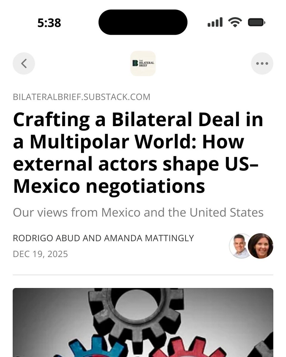 MattinglyAC's tweet photo. My thoughts on how the developing situation in #Venezuela will impact US-#Mexico bilateral relations, written in December 2025 for the #BilateralBrief. So far, seems to be accurate ⬇️ https://t.co/AG8i1yQTMc https://t.co/GK2jZKTbWn
