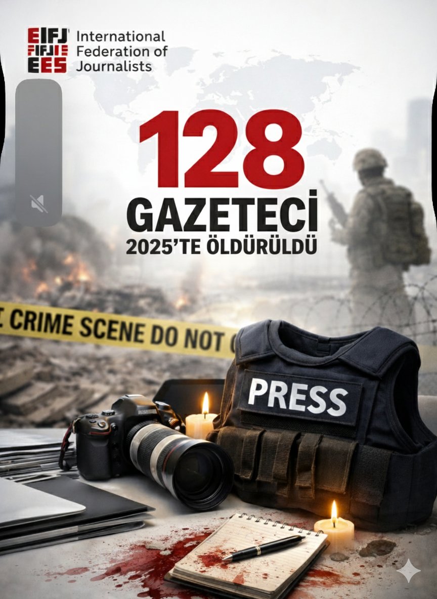 في عام 2025، قُتل 128 صحفياً وعاملاً في مجال الإعلام.  

وفقًا للقائمة النهائية "للقتلى"، فقدنا 128 صحفيًا وعاملًا في مجال الإعلام، بما في ذلك 10 نساء - حياتهم في جميع أنحاء العالم في عام 2025.  

أكد الاتحاد الدولي للصحفيين أن عاماً آخر دامياً بالنسبة للصحافة قد مر، وأدان فشل