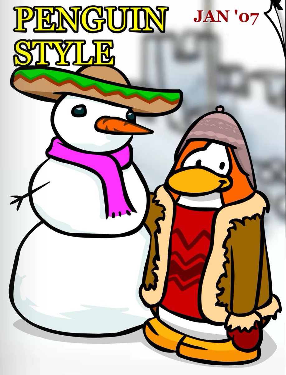 ThatPenguinGame's tweet photo. 19 years ago today, the January 2007 Penguin Style Catalog was released. The Catalog's theme was Winter Wear and Fiesta. https://t.co/gzhvTYDt1f