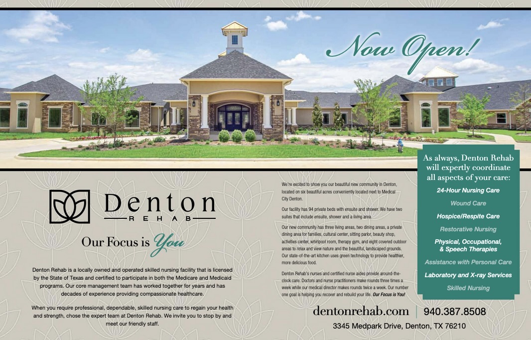 Living well often comes down to the care we receive when we need it most. Now open, Denton Rehabilitation offers skilled nursing and restorative therapies in a setting designed to support comfort, dignity, and recovery—one person at a time.
