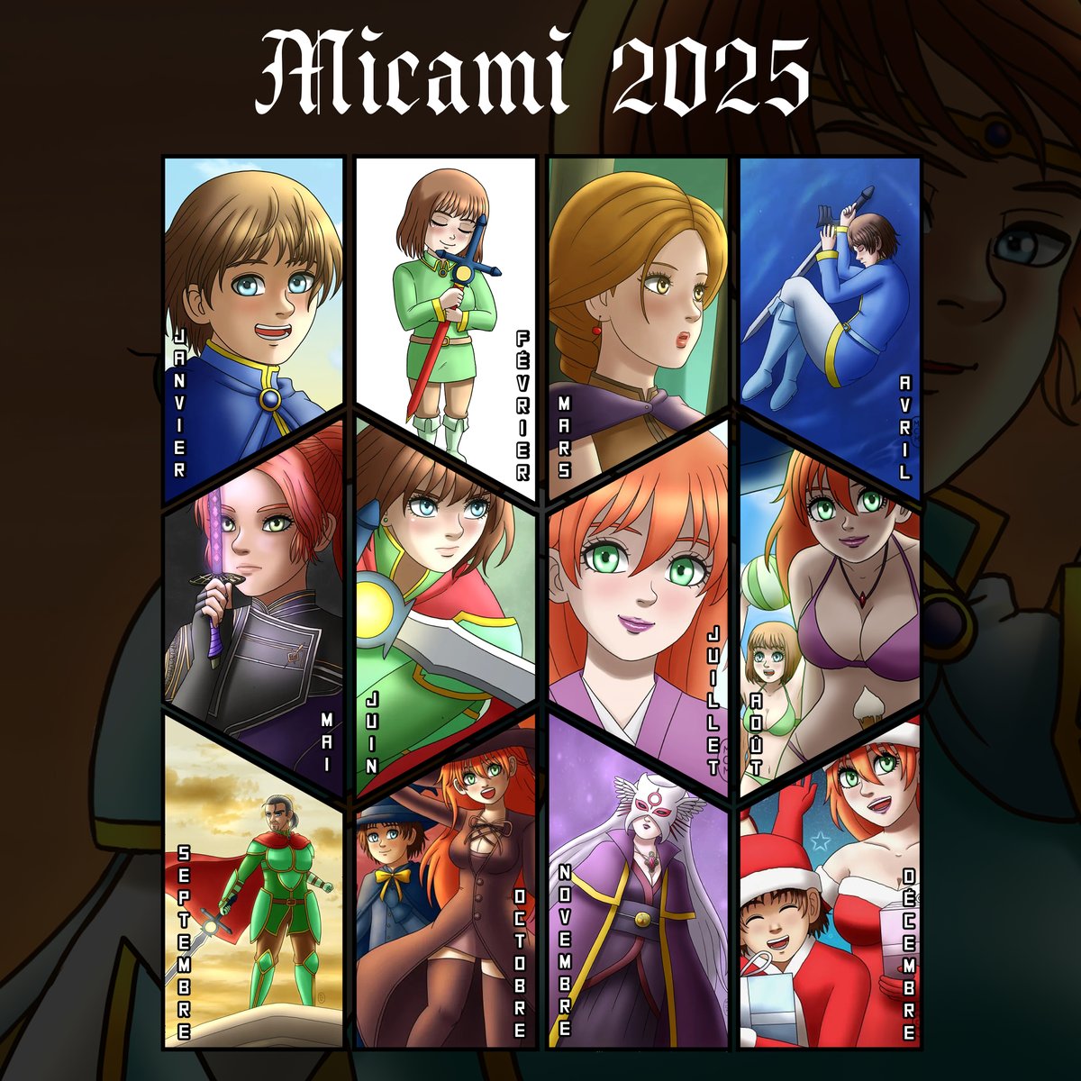 Micami__'s tweet image. Voici avec du retard ma rétrospective de 2025✨

Je ne sais pas si je suis parvenu à progresser mais je suis resté productif, est-ce qu'il y a un dessin en particulier qui vous a plu ?😊
Merci infiniment de me soutenir, je vous souhaite une belle et heureuse année 2026 ❤️