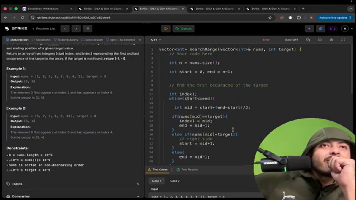 AnIndiangirl30's tweet image. ⚡ STRIKE – @rohit_negi9 | DSA Lectures 13–14

Lecture 13: Learned bubble sort &amp;amp; insertion sort.

Lecture 14: Implemented binary search, solved search insert position &amp;amp; square root of x problems.
Focused on logic, edge cases &amp;amp; efficiency 🚀

#STRIKE #DSA #Sorting #BinarySearch