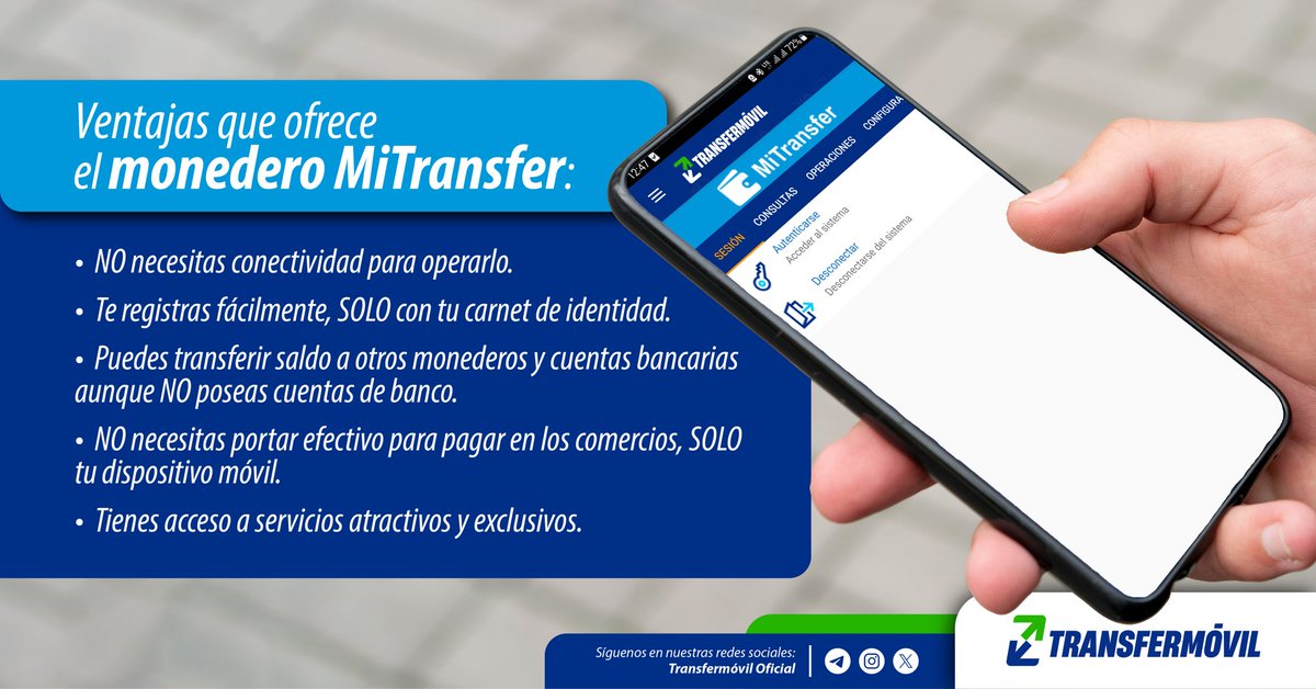 Aprovecha las ventajas que te brinda el monedero #MiTransfer. 😉🙌