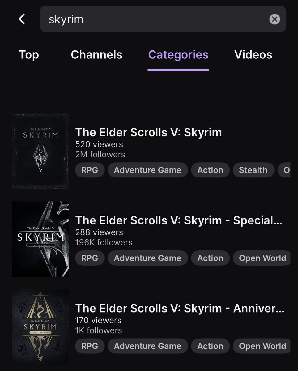 Hey, so three categories for the same game is silly. Can we please combine these? This has been suggested since 2021 on UserVoice 

twitch.uservoice.com/forums/310210-…