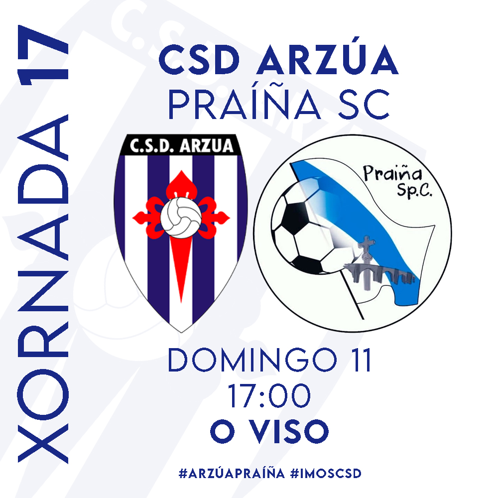 Este domingo VOLVEMOS Á CASA! 

🏆 Primeira Futgal
🔢 Grupo 2
🆚 Praíña SC
📅 Domingo 11
🕔 17:00
🏟️ O Viso

Pedimos aos Reis Magos unha vitoria na volta á liga. Acompañádenos! 

#ArzúaPraíña #ImosCSD