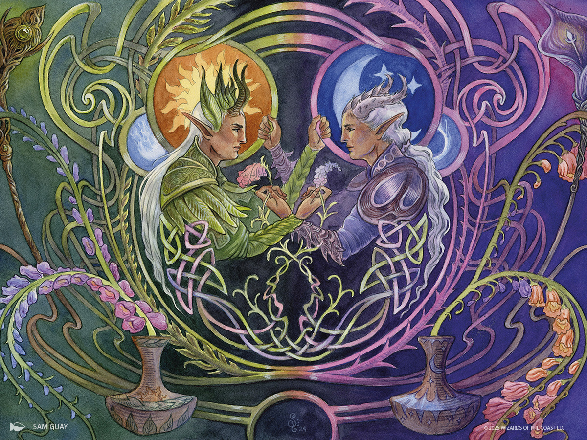 wizards_magic's tweet image. Welcome to Lorwyn Eclipsed, where we return to both Lorwyn and Shadowmoor!

What were once two separate facets of the same plane, is now one as Lorwyn and Shadowmoor clash and meld. #MTGLorwyn