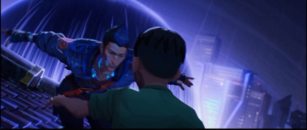 TheBeterShimada's tweet image. HE STRAIGHT UP TURNS AROUND. BECAUSE HE SEES ANOTHER KID,. 
And like he is working QUICK. He is THROWING himself at each person he sees. It makes sense, the arm wide grab as he swoops every kid UP to safety. And they all (besides that one girl) cling to him for safety. 

#YORU