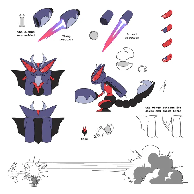 Mega Gliscor Sketch &amp; Sheet #PokemonLegendsZA #Pokemon #pokemonart #plza #megaevolution #fakemon
