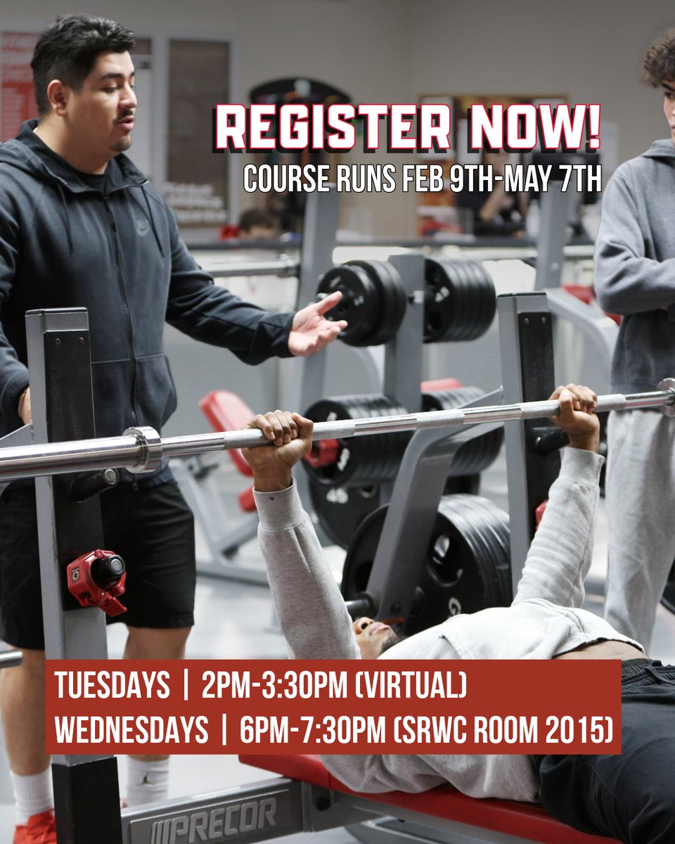 UNLVRebelRec's tweet image. Train to be a certified personal trainer at the SRWC! Gain skills for the NSCA exam &amp;amp; apply at Rebel Rec. 

📆 Register by Feb 16th—don’t miss out! 

docs.google.com/forms/d/e/1FAI… 

#FitnessTrainer #RebelRec