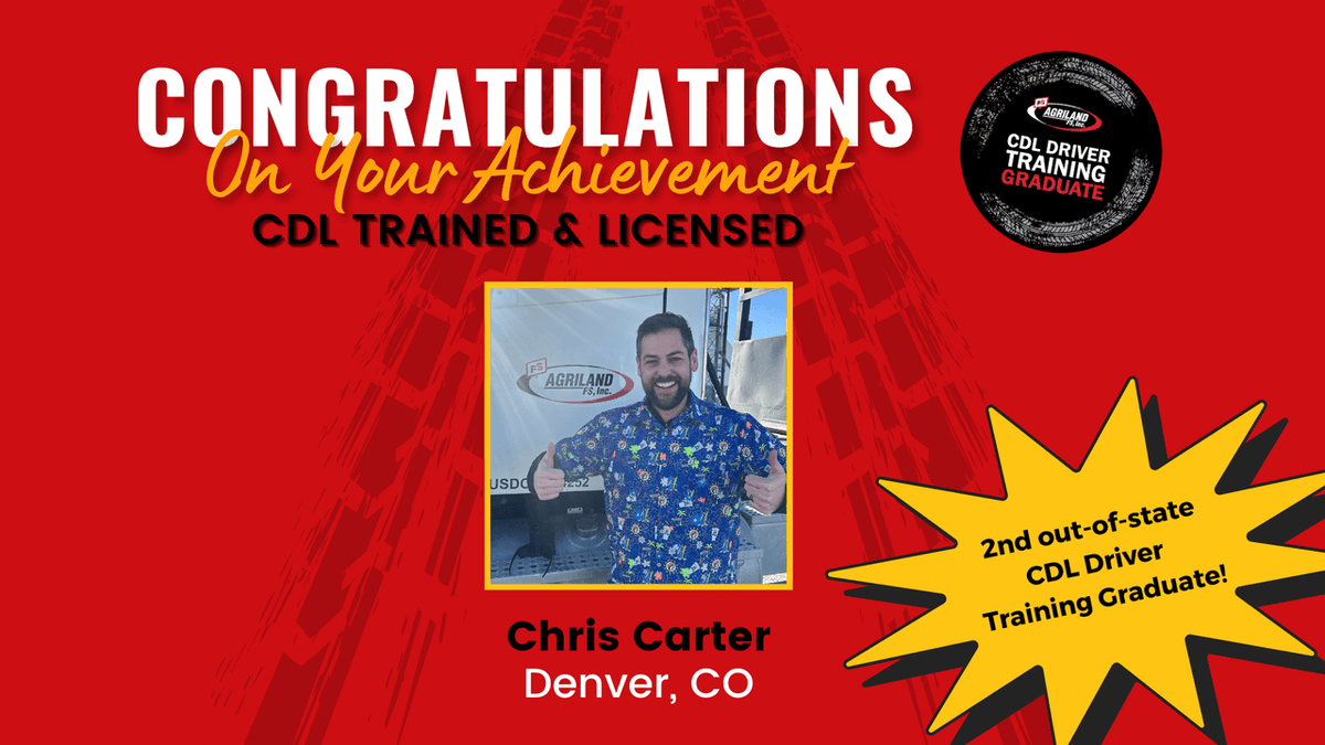 Starting off on the right foot for 2026! 

Chris C, outside of our Iowa base, flew in from Colorado, completed 10 hours of role-specific training, and earned his Class A CDL. A milestone that shows how our commitment to training and growth reaches beyond our core geography.