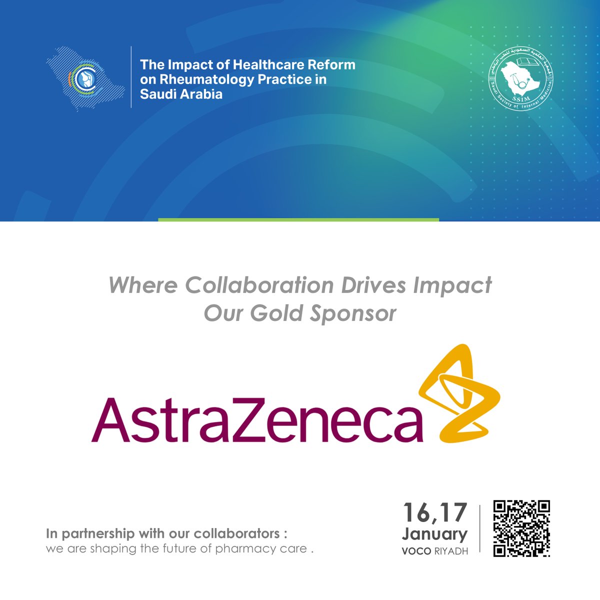 plantasticsa's tweet photo. Proud to recognize AstraZeneca as a Gold Sponsor of
“The Impact of Healthcare Reform on Rheumatology Practice in Saudi Arabia.”

@SSIM_KAU 
📅 Jan 16–17, 2026 | Riyadh
#rheumatologyksa #healthcarereformksa #conferencepartner https://t.co/z7ajZlum2b