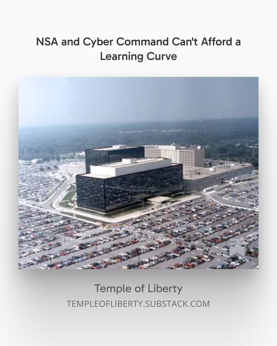 Fort Meade can’t afford a learning curve at the top. New post on the Rudd nomination to lead <a href="/NSAGov/">NSA/CSS</a> + USCYBERCOM: competence, stewardship, and the <a href="/SASCGOP/">SASC Republicans</a>/<a href="/SASCDems/">Senate Armed Services Committee</a>/<a href="/TomCottonAR/">Tom Cotton</a>/<a href="/MarkWarner/">Mark Warner</a> questions that actually matter.
 open.substack.com/pub/templeofli…