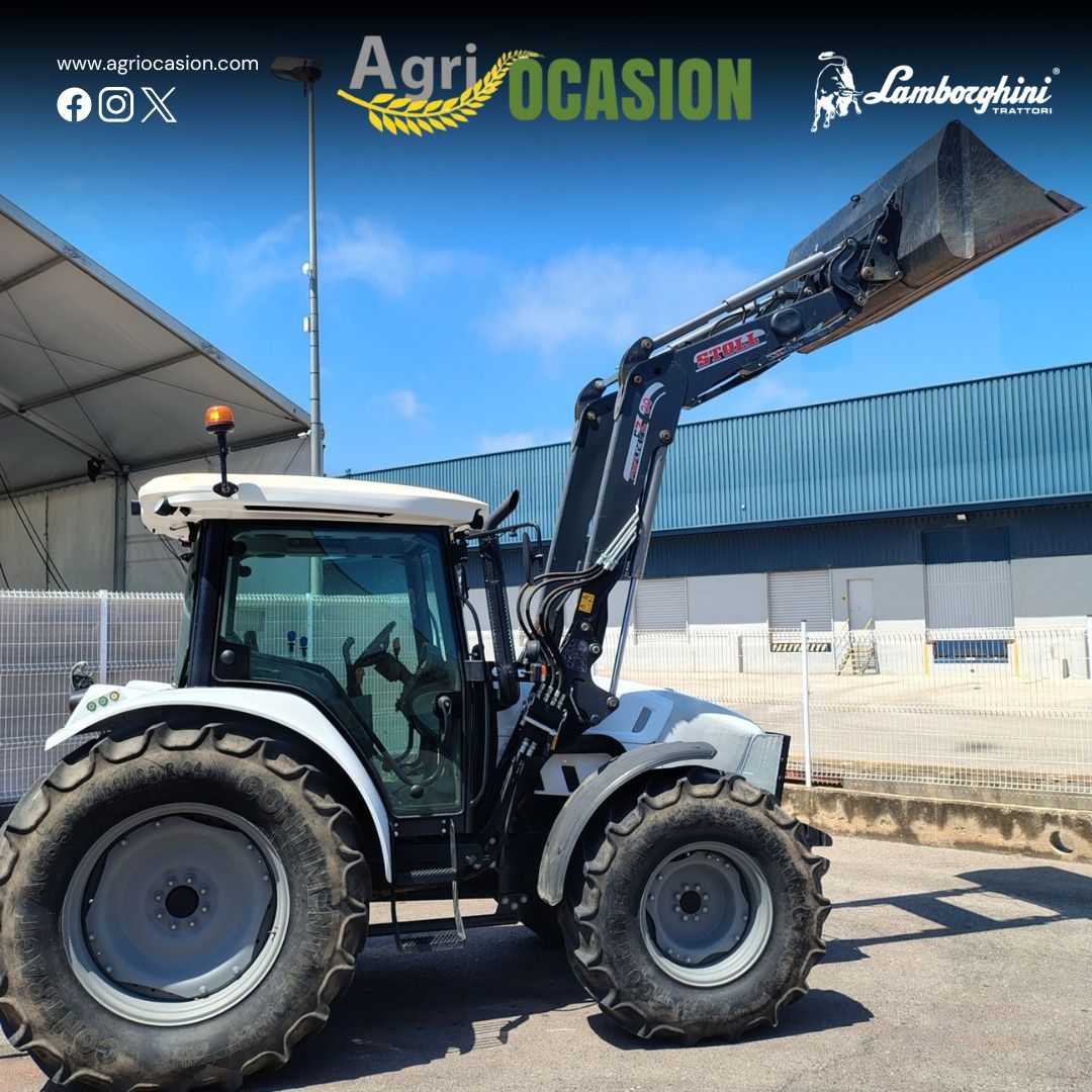 Tot Tractor , S.L. vende tractor agrícola marca Lamborghini modelo Strike 105.4. 
Pala Stoll con monomando, inversor hidráulico, cambio bajo carga 45X45. 

✅ Muy buen estado
🏷️ Precio: Consultar 
➡️ Más información en: agriocasion.com/tractores-agri…

#Tractor #Lamborghini #Ocasion