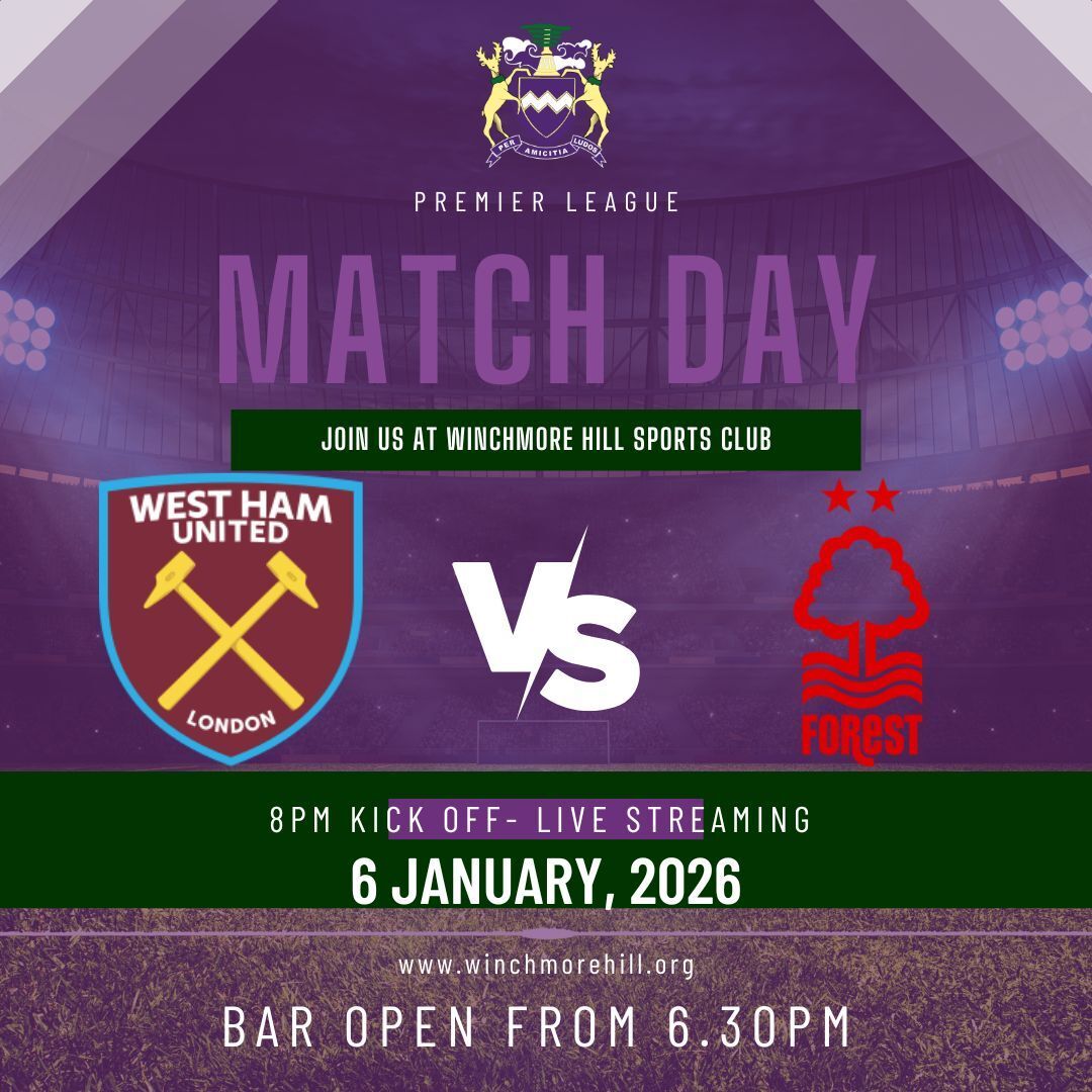 WHSCbar's tweet photo. 📺 Live on the TVs this week at Winchmore Hill Sports Club
Tuesday
20:00 – West Ham United vs Nottingham Forest
Wednesday
19:30 – AFC Bournemouth vs Tottenham Hotspur
Thursday
20:00 – Arsenal vs Liverpool https://t.co/24mkB81eqg