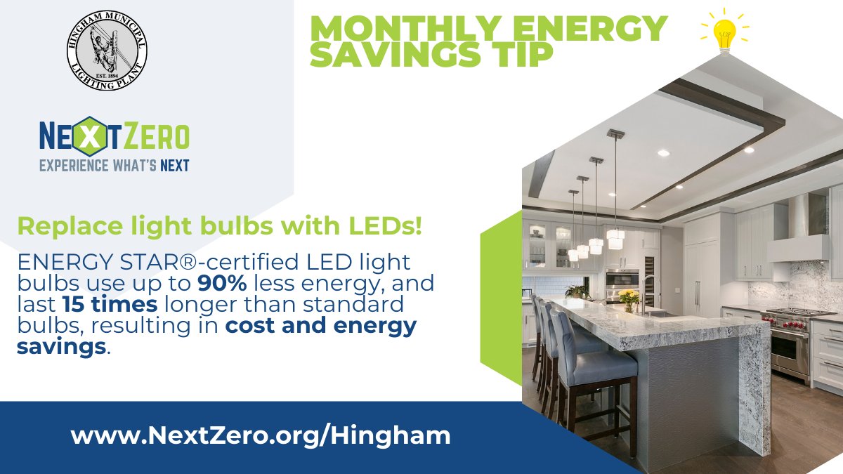 💡Shine brighter this year by replacing your incandescent lights with ENERGY STAR®-certified LED bulbs which use 90% less energy and last 15 times longer.