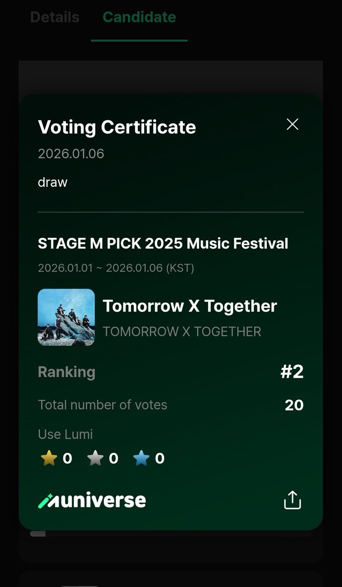 untung deh di muniverse ga seribet gda, jadi bisa vote pake 12 account 
(maaf ges di gda aku cuman bisa vote pake 6 account 😢)