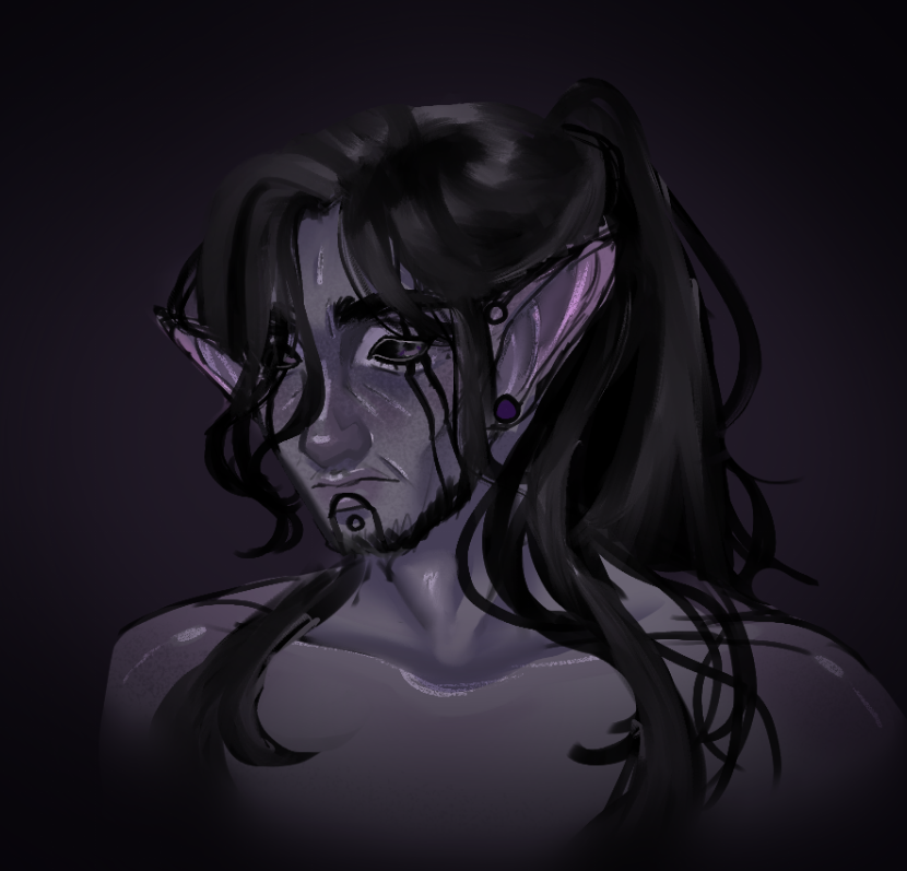 Devigogo's tweet image. The two sides of my male dnd ocs... (la creatura and Father)