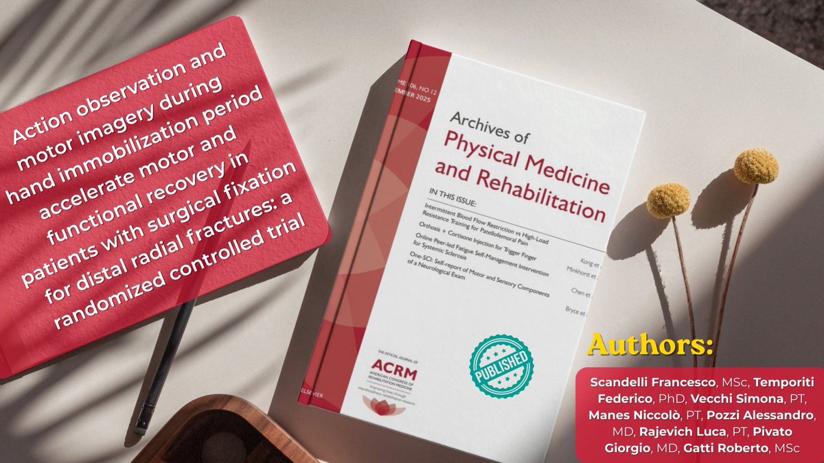 ArchivesPMR's tweet image. New in PM&amp;amp;R:
Action observation and motor imagery accelerate recovery during hand immobilization (RCT)

Visit here: archives-pmr.org/article/S0003-…

#PMRJournal #MotorImagery #UpperExtremityRehab