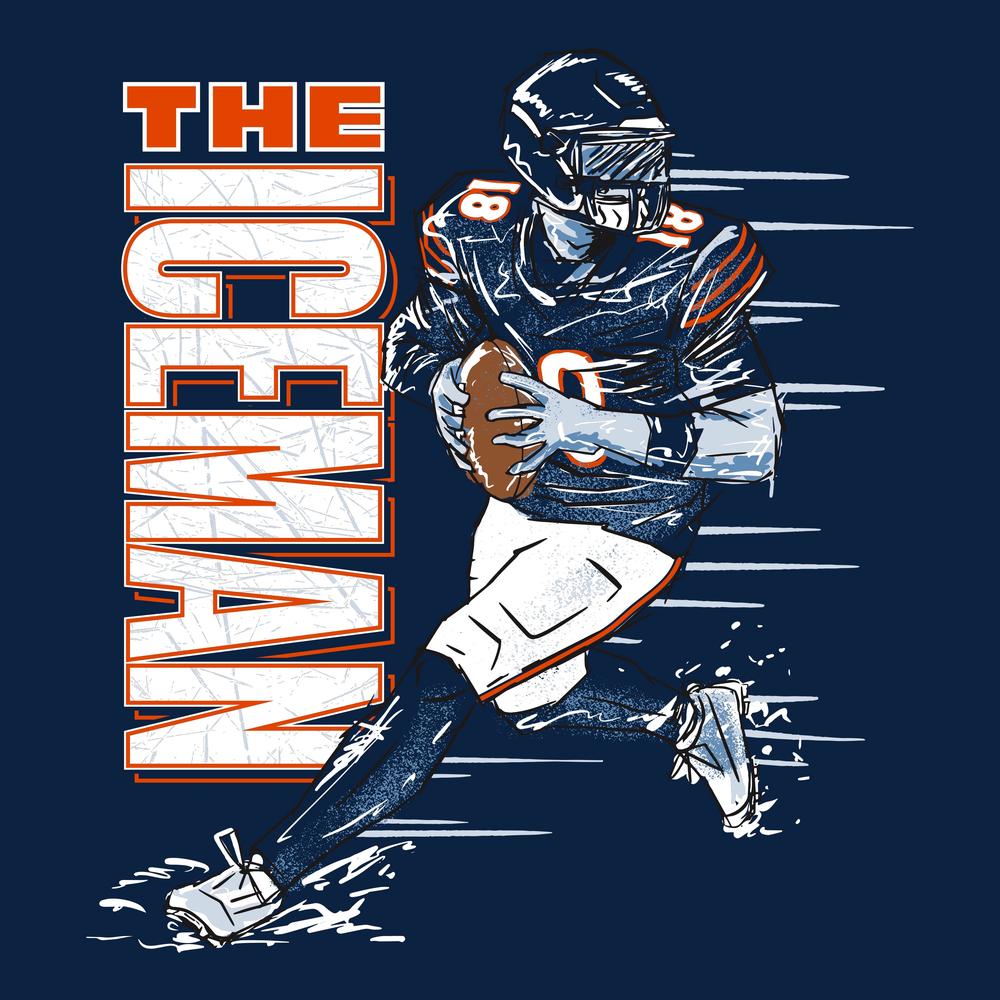 Products's tweet photo. Rep The Iceman in style with Barstool Chicago's crewneck. Bold design for Bears fans.