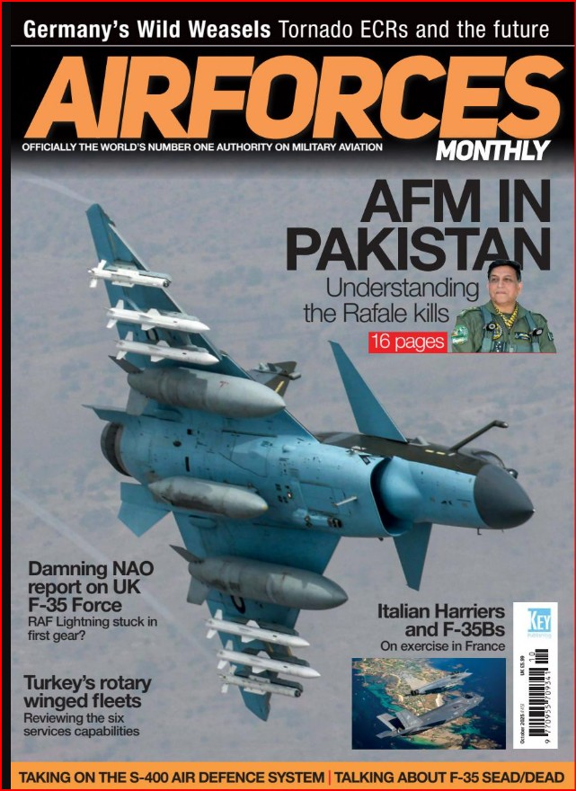 areid602's tweet image. No - I don't think Rafale is that bad. 
But Air Forces Monthly (October 2025) does give credence to Pakistan claims that four Rafales were shot-down.