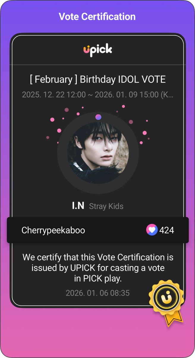 cherry_cali13's tweet photo. #UPICKDAwardsvote #IN https://t.co/CwIQHaaFZ4