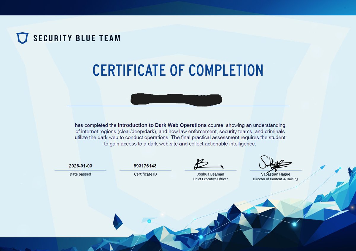 86% of #100DaysOfCyberSecurity.
Done with dark web operations. Spent my time today doing revision. Happy new year, everyone.  <a href="/Nnajikenechi/">Mr Kelz</a>