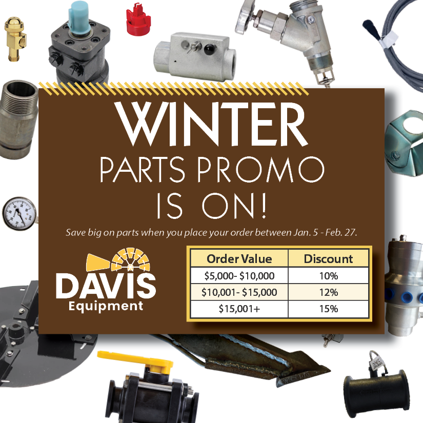 DavisEqCorp's tweet photo. Save up to 15% with the Winter Parts Promo- now through Feb. 27! 

Learn more: https://t.co/K9VUP5Dp4p https://t.co/4uGuQ2UBTc