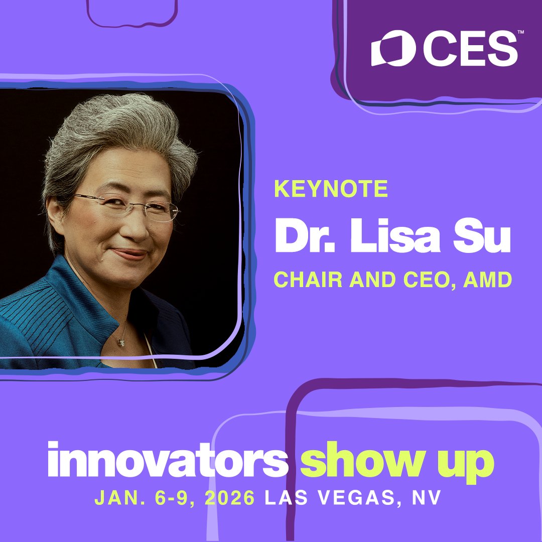CES 2026 will kick off with an amazing keynote from Dr. Lisa Su, Chair and CEO of <a href="/AMD/">AMD</a>. 
The innovators show up… tonight! Don’t miss it.