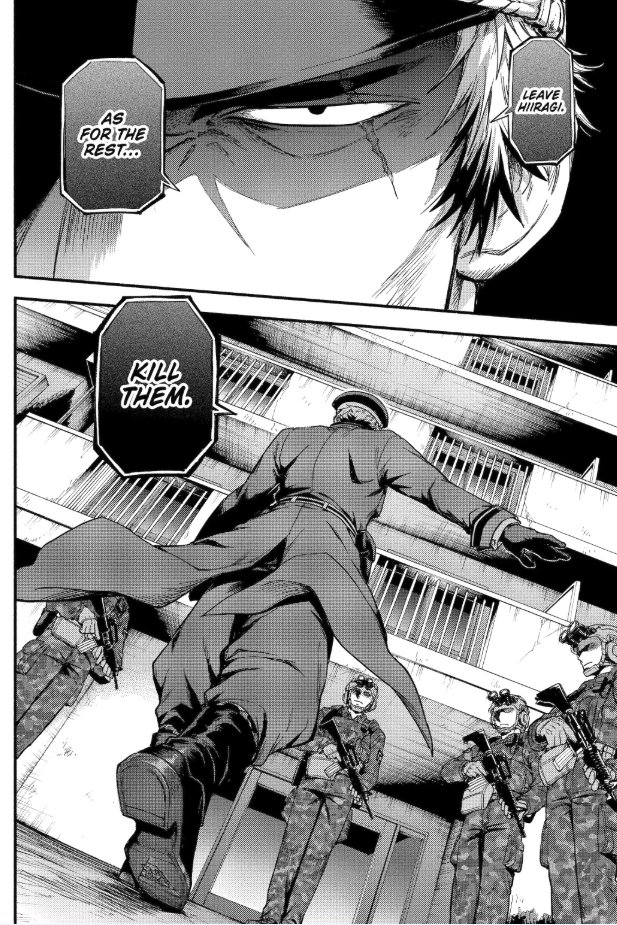 DailyTalentless's tweet image. Talentless Nana chapter 115 spoilers

.

.

.

.

.

.

.

.

.

As horrible as Tsuruoka is, I'll admit. This shot of him is FIRE