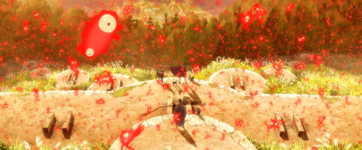 JackOCine's tweet image. #InuOh envisage le Japon médiéval comme une scène de rock psychédélique : Masaaki Yuasa mêle épopée historique, concert musical et méditation sur la différence, pour une œuvre furieuse, sensuelle et hypnotique qui transforme la mémoire des oubliés en un spectacle incandescent.