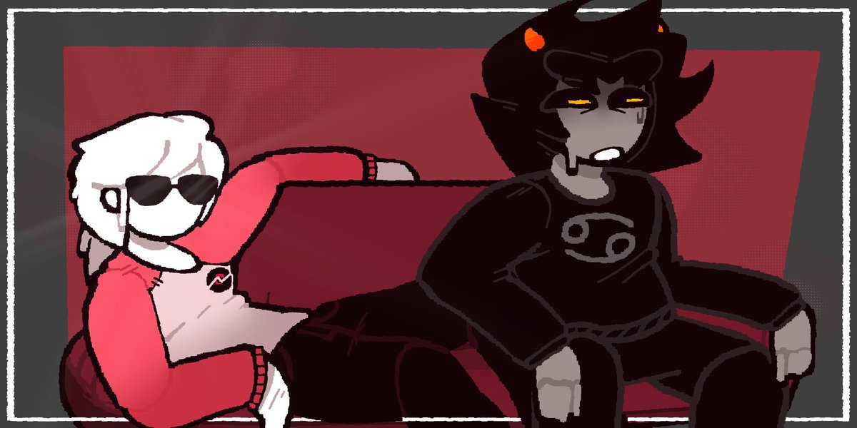 catresidue's tweet photo. i think im falling off. also commissioned davekat art #art #fanart #digitalart #commsopen #CommissionedArt #Homestuck #davekat #davestrider #karkat #karkatvantas #hom3stuck #hs #mspa https://t.co/wrny54bPJT