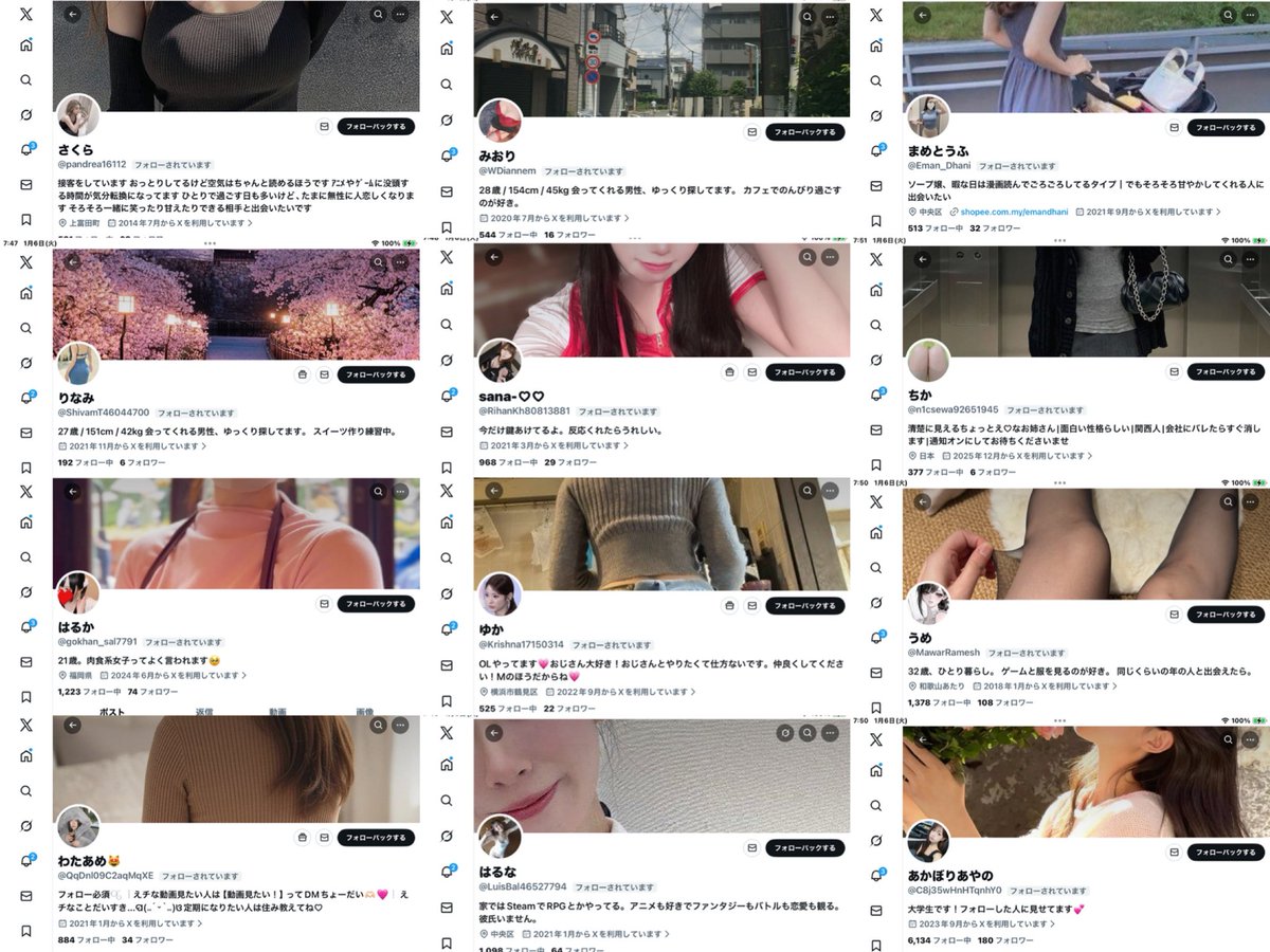 こういうのフォローされてもなんか怖いから片っ端からブロックさせていただきます悪しからず🙇‍♂️