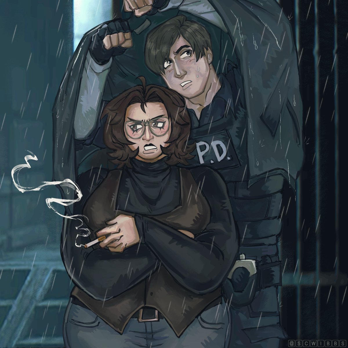 scwibbs's tweet photo. cigarettes in the rain 🚬🌧️
#residentevil #leonkennedy #residenteviloc https://t.co/RoiLUBJjbA