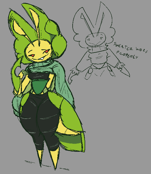 i actually really like Leavanny's design i think she's very cool and cute