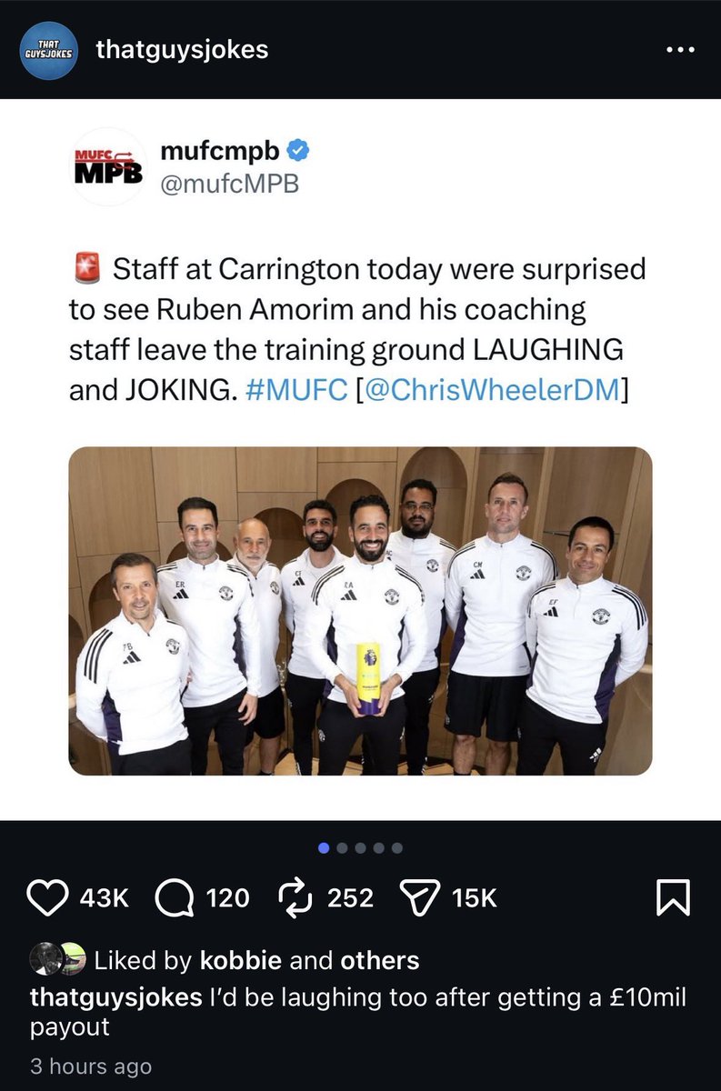 petesunitedPOV's tweet photo. But but but Kobbie is an angel and has been a model professional and all that stuff 🥱 

#GlazersOut https://t.co/BMHYr34yCu