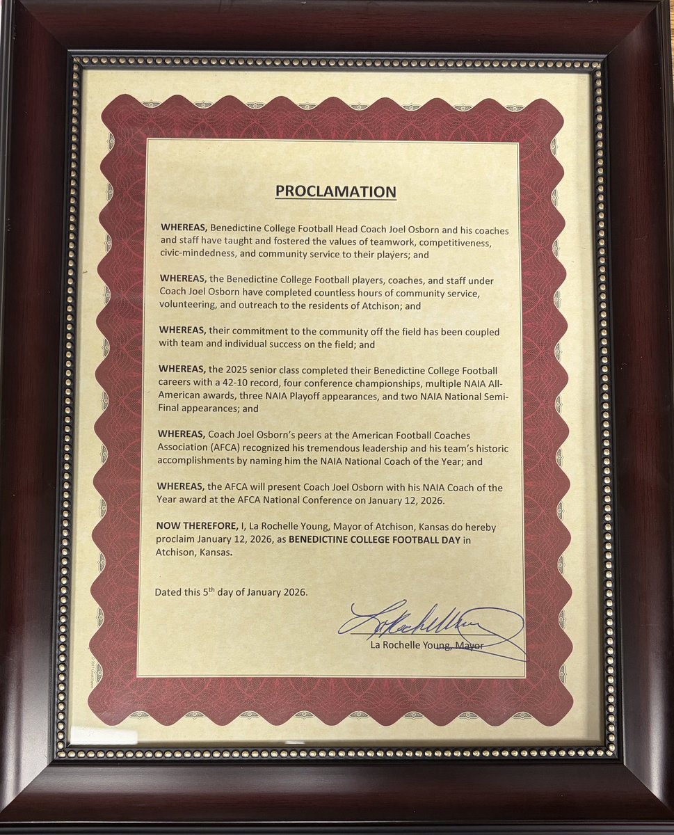 Benedictine Football tweet media