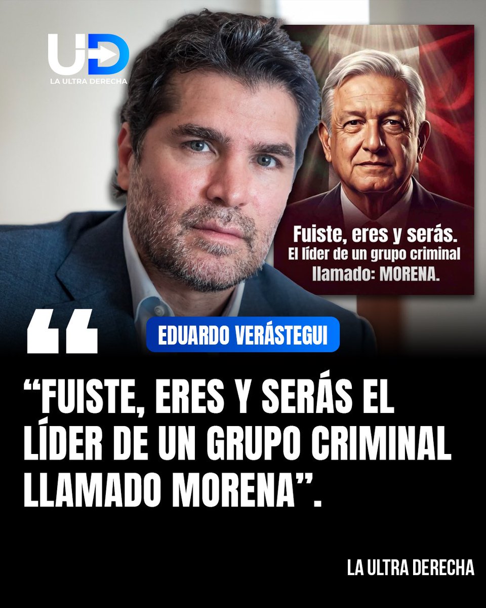 LUltraDerecha's tweet image. 🇲🇽| ¡VIRAL! El líder católico de derecha, @EVerastegui, se volvió viral en redes sociales tras arremeter contra Andrés Manuel López Obrador.

“Fuiste, eres y serás el líder de un grupo criminal llamado MORENA”.