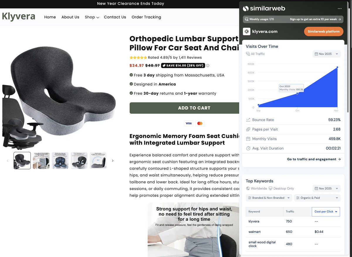 This brand scaled from 26k monthly visitors to 459k in 2 months