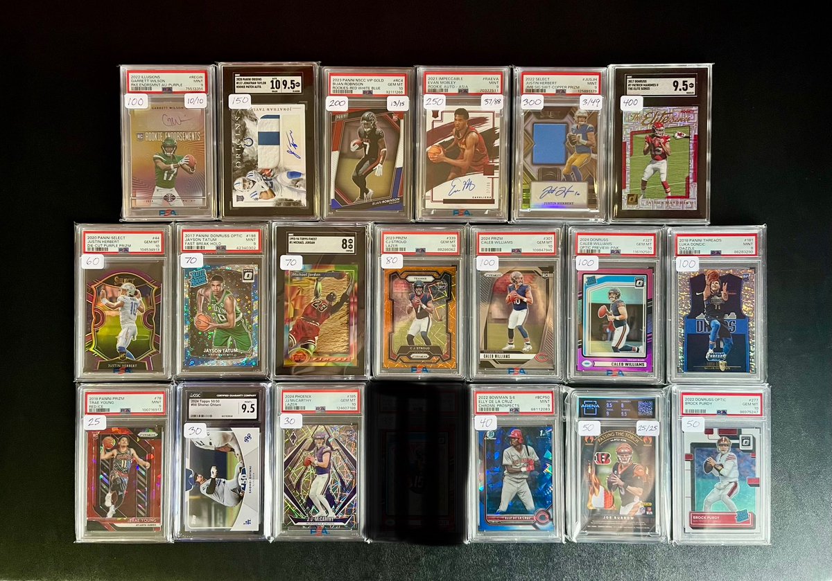 SpeshSportsTM's tweet image. All For Sale
🟢 = $10

+shipping

@TheHobby247 @HobbyRetweet_ @SportsCardDeals @westcards28 @Mock10Breaks @84baseballcards @linkmycard @sports_sell