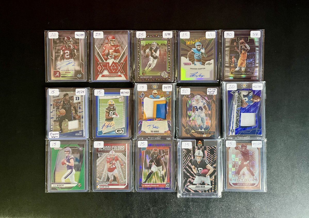 SpeshSportsTM's tweet image. All For Sale
🟢 = $10

+shipping

@TheHobby247 @HobbyRetweet_ @SportsCardDeals @westcards28 @Mock10Breaks @84baseballcards @linkmycard @sports_sell