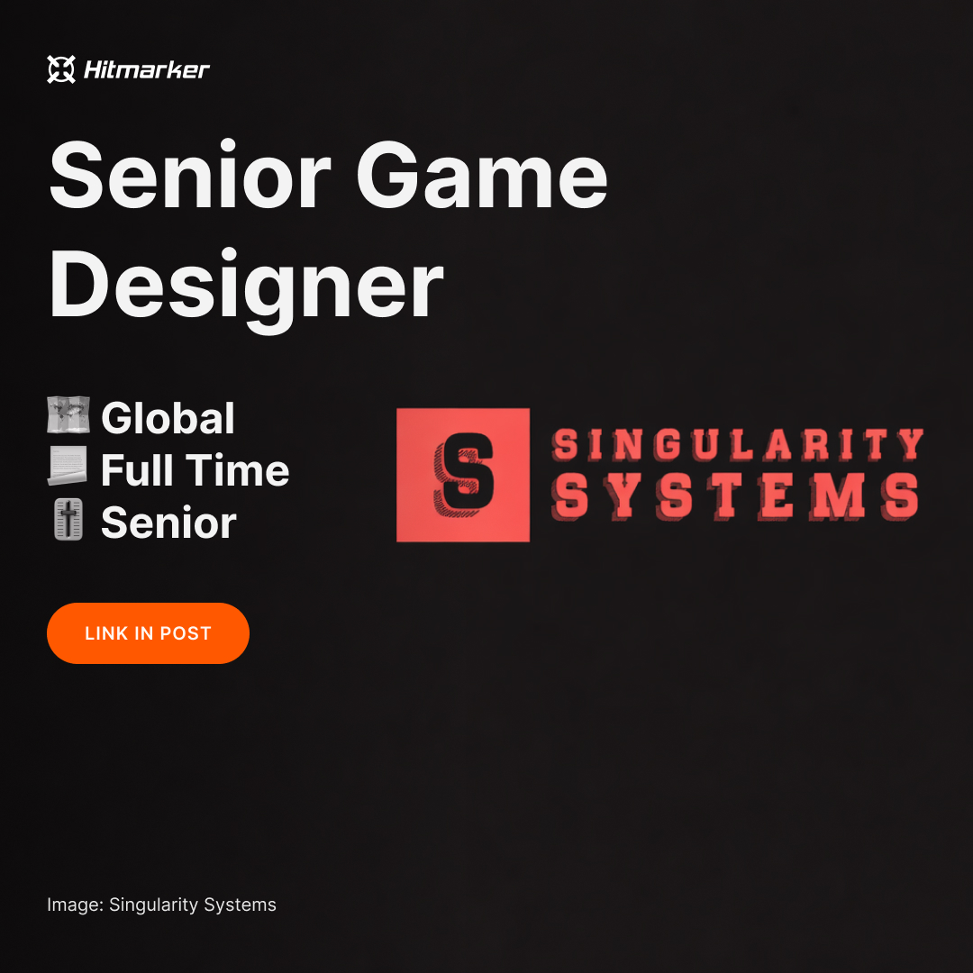 HitmarkerJobs's tweet image. ⚡️ NEW: Design engaging free-to-play mobile titles from anywhere in the world! 📲

💼 Senior Game Designer
🏢 Singularity Systems - FZCO
🗺️ Remote Anywhere
📃 Full Time
🎚 Senior
🏷 #GameDesign, #MobileDevelopment, #MonetizationDesign, #Unity, #RemoteJob

Link to apply below 👇
