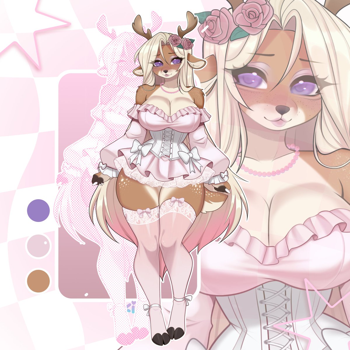 Beautiful deer lady adopt 🌹👗