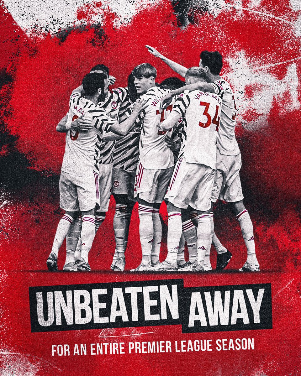 RoyalRedDevils's tweet image. Remember this?

Unbeaten away for an entire Premier League season.

That’s Ole Gunnar Solskjaer for you. 🤷‍♂️

#MUFC #OleBack