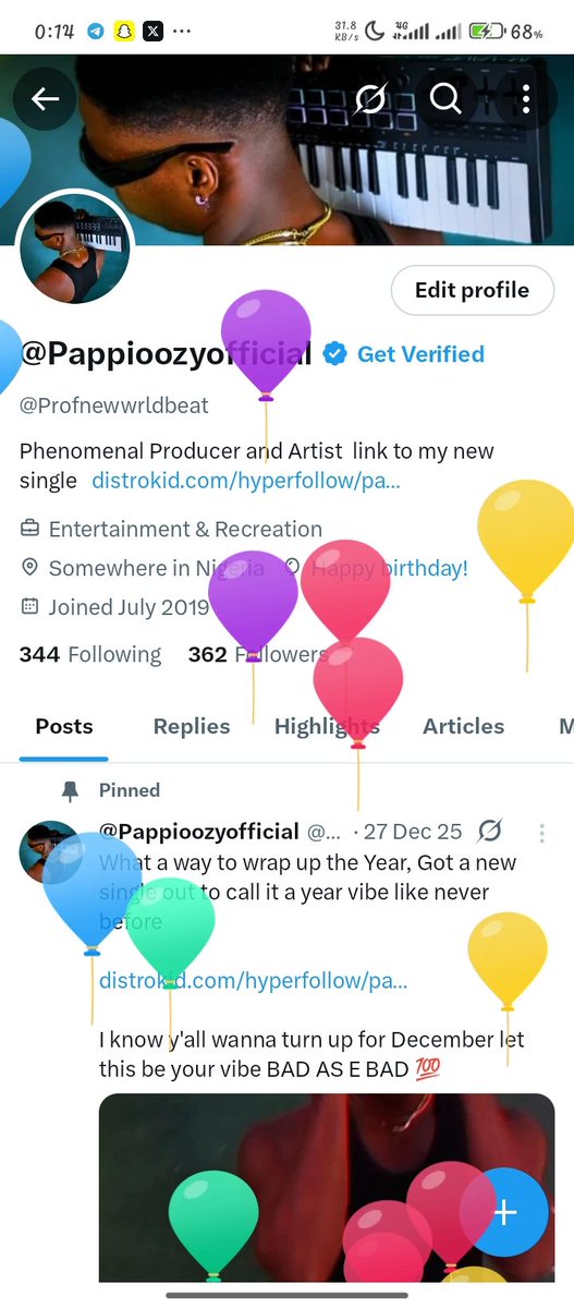Profnewwrldbeat's tweet photo. It's been A great year run Cheers 🥂🥂🍾 to another year of Big Accomplishments, 

https://t.co/FBg1g63FJV https://t.co/xr95jmxF7Z