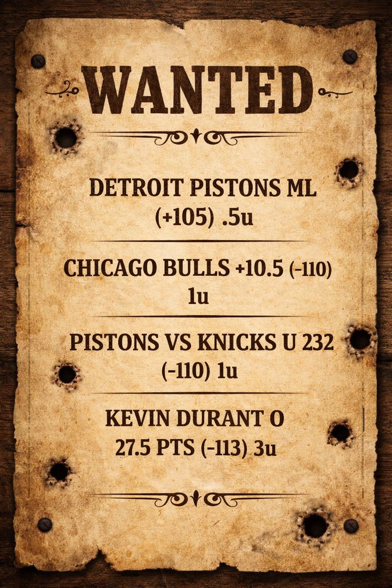 BettingOutlaws's tweet photo. Another night.
Another vault cracked.

No parlays.
No chasing.
Just clean work.

🏴‍☠️ Betting Outlaws

#lasvegas #fanduel #sportsbetting https://t.co/CHQ2OOTLWM