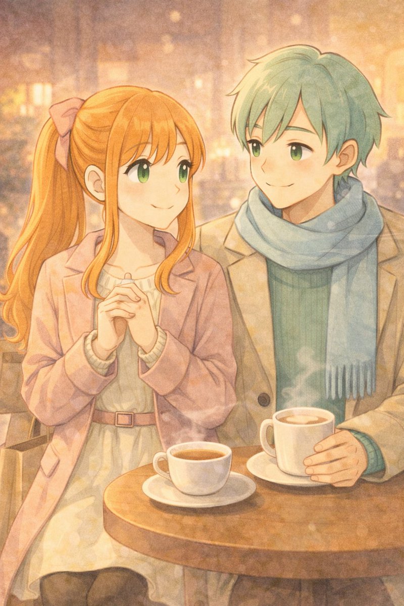 4/5】【☕ひと休みも、しあわせ】 ちさ 「ふぅ……ちょっと座っただけで