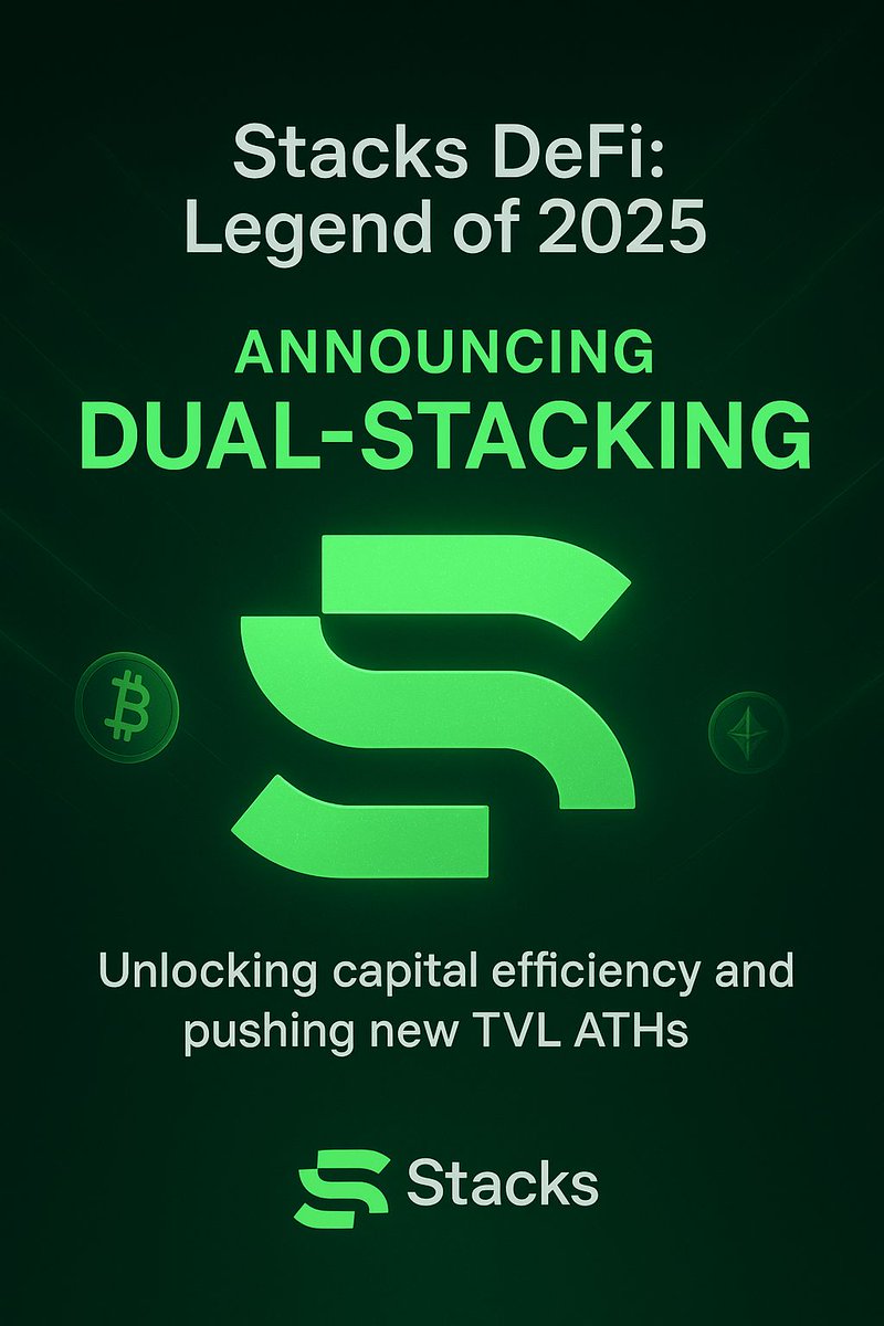Stacks DeFi is leveling up. 2025 brought *DUAL-STACKING* by ...