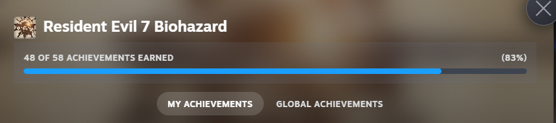 So I've definitely made the decision. After trying to get all of the achievements in Resident Evil 7. I've come to the decision that RE7 is in my top 3 favorite RE games of all time. I'm going to be sad once it's all done. But RE7 will be my 10th game I've gotten 100% on!